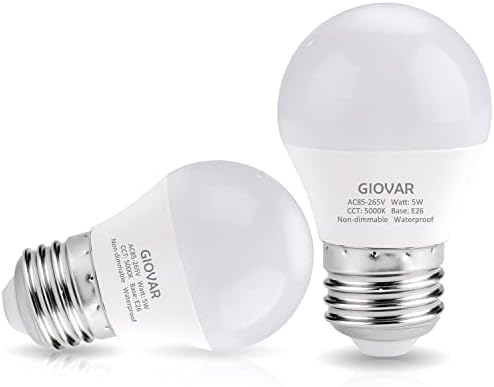 GIOVAR 2-Pack LED sijalice za frižider 40 W ekvivalentno 120v, A15 sijalica za aparat Daylight 5000k za