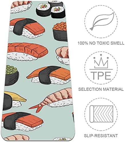 Siebzeh Sushi uzorak Premium Thick Yoga Mat Eco Friendly Rubber Health & amp; fitnes non Slip Mat za sve