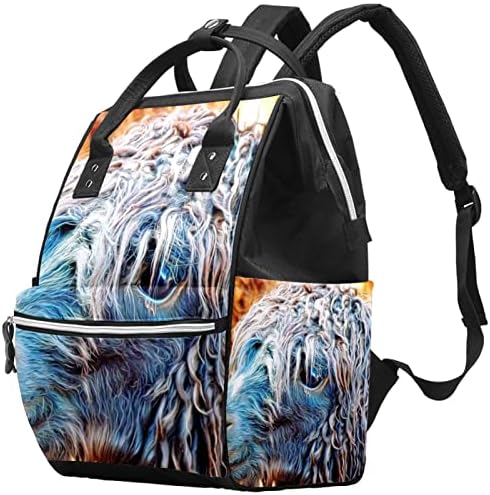 Plavi kosu Alpaca ruksak za pelena sa promjenom vrećica za dječje djevojke dječake mama torba