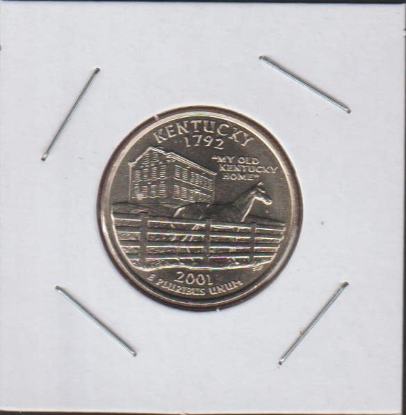 2001 D Državna četvrt Washington-a Kentucky Quarter prodavač Mint State