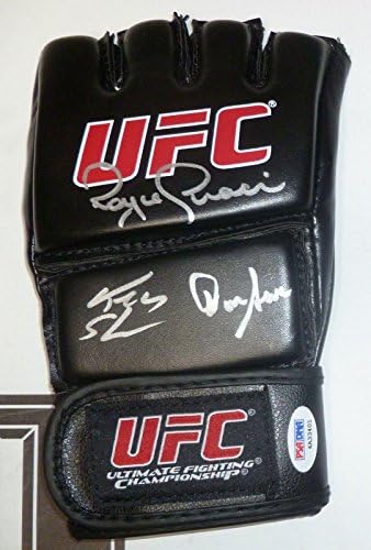 Royce Gracie dan Severn Ken Shamrock potpisao UFC rukavica PSA / DNK COA 1 2 3 4 5 6 9 - UFC rukavice sa