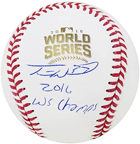 Travis Wood potpisan Rawlings Službeni Svjetski serija Baseball W / WS Champs - autogramirani