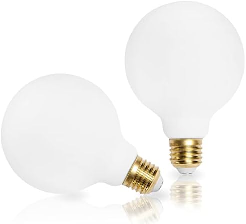 KarlunKoy LED Globusne sijalice,Zatamnjive 8W Edison sijalice, G95 Globus oblik mat mlijeko Bijelo staklo