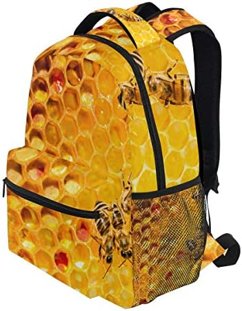 Žute pčele na ruksacima saća putovanja Laptop Daypack školske torbe za tinejdžerske muškarce žene