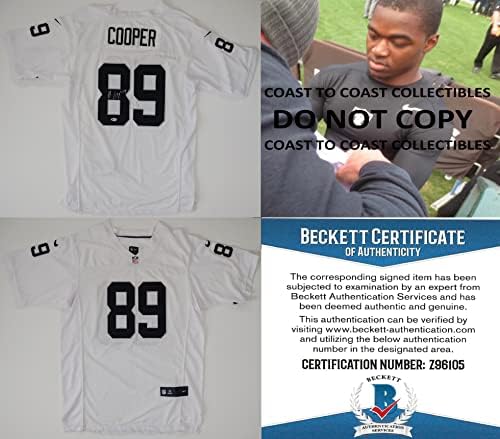 Amari Cooper potpisao je Raiders Football Jersey Doon Beckett COA autogramirani