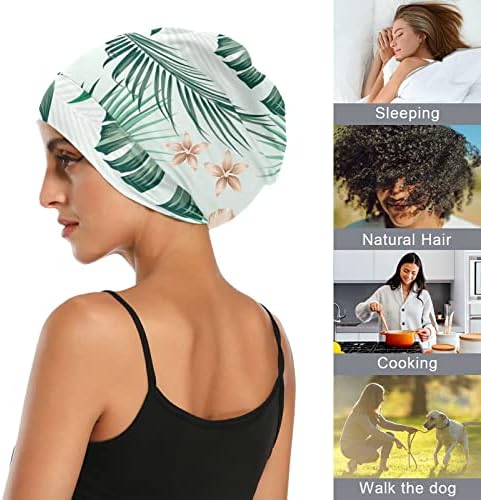 Ženska modna granica lubanje kape za kosu za kosu, botanički tropski cvjetni list elastični nosač za glavu