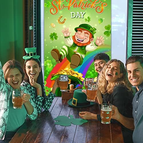 Happy St. Patrick Dan poklopac vrata-zelena djetelina poklopac vrata dekorativni irski Lucky Day vanjski