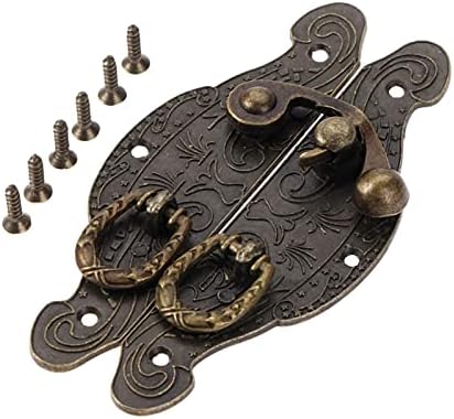 Zsedp antikne mesingana drvena fuSP Vintage Dekorativni nakit poklon kutija kofer HEP zasun za spajanje