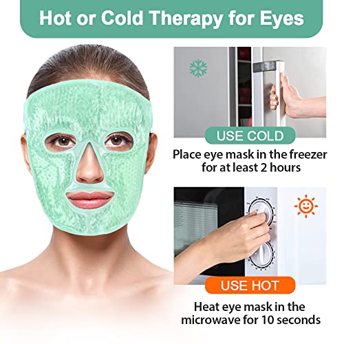 NewGO gel maska ​​za hladno pakiranje, gel maska ​​za oči vruće hladne terapije ledene maske za migrene,