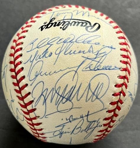 1996. Chicago Cubs Team potpisao je na bajzbol-31 potpis-Sandberg / Sosa / Jenkins - autogramirani bejzbol
