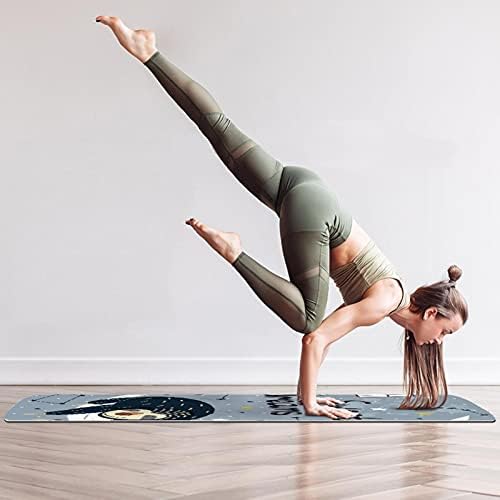 Debela neklizajuća Vježba & amp; fitnes 1/4 prostirka za jogu sa Lenjivcem slatki san Print za Yoga Pilates
