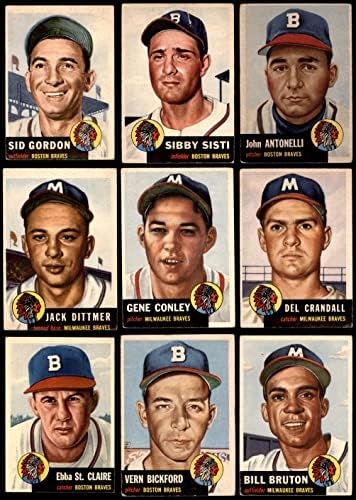 1953. TOPPS Milwaukee Braves u blizini Team Set Milwaukee Braves Good Hrabre