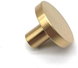 Ručice za ormare Susenya, 2-pakovanje, mesingani ormar 1 x 0,8 Okrugli gumb Gold Minimalistički dizajn Soild gumbe za komore sa vijcima