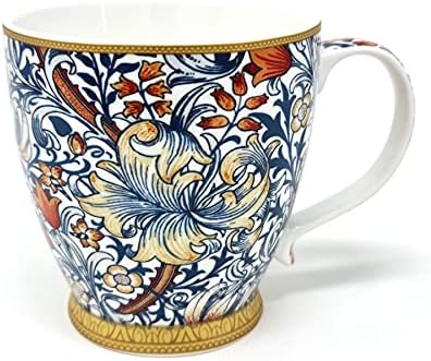 MUG CAFE DOKAZA William Morris Golden Lily Fine China Veliki kapacitet Čaj za čaj 480ml