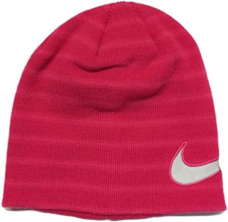 Nike Swoosh Knittit Beanie Skull Hat Girl 7/16 Pink